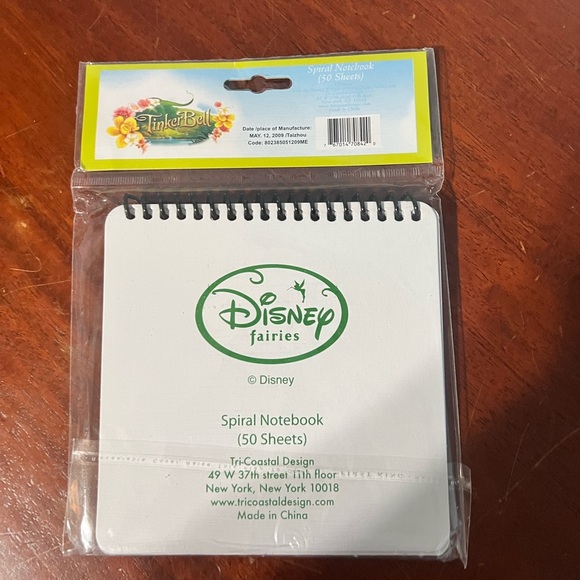 Disney Tinkerbell Fairies Mini Spiral Notebook 2009 New Sealed - Picture 14 of 16
